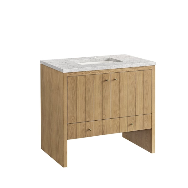 James Martin Vanities Hudson 36in Single Vanity, Light Natural Oak